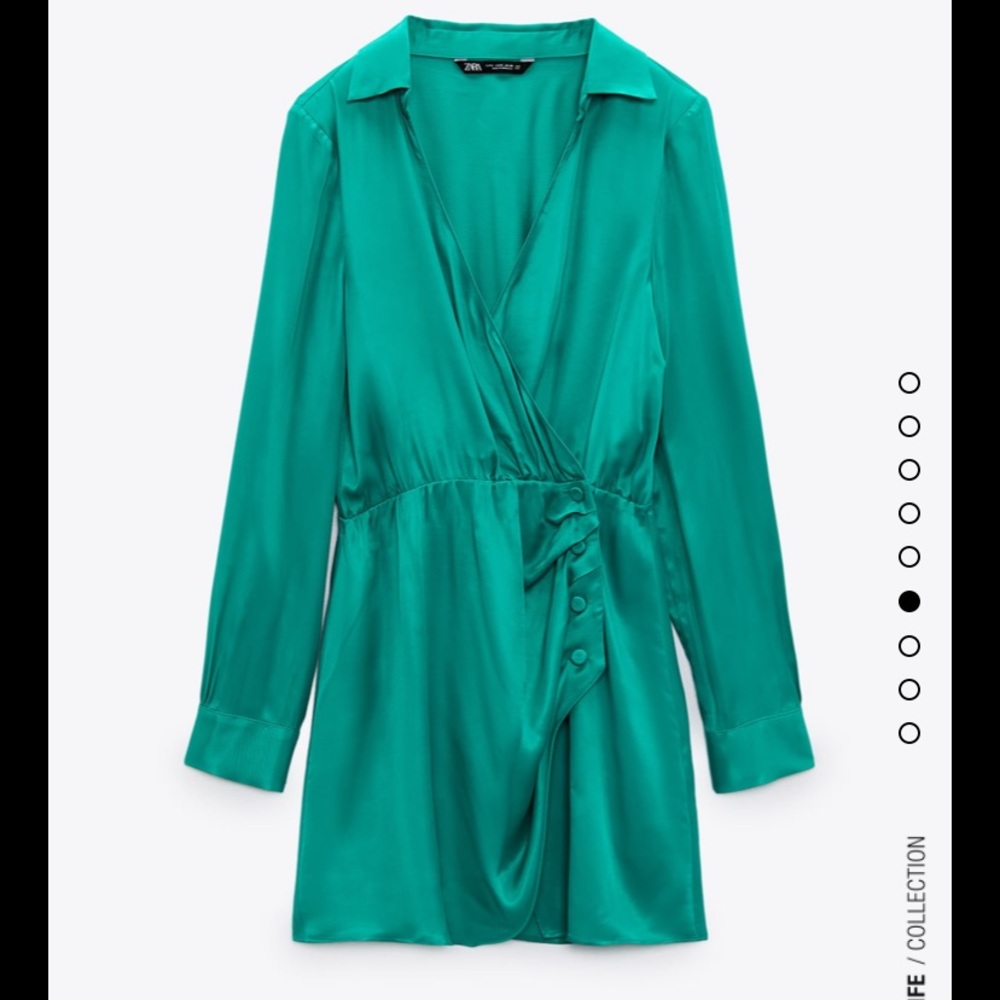 Green Zara Wrap Dress